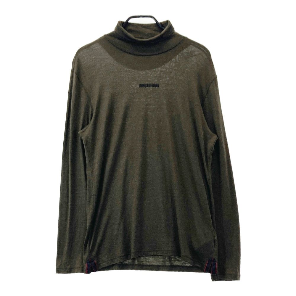 サイズ L BRIEFING GOLF ブリーフィング タートルネック 長袖ニットセーター カーキ系 240101549818 ゴルフウェア メンズ ストスト