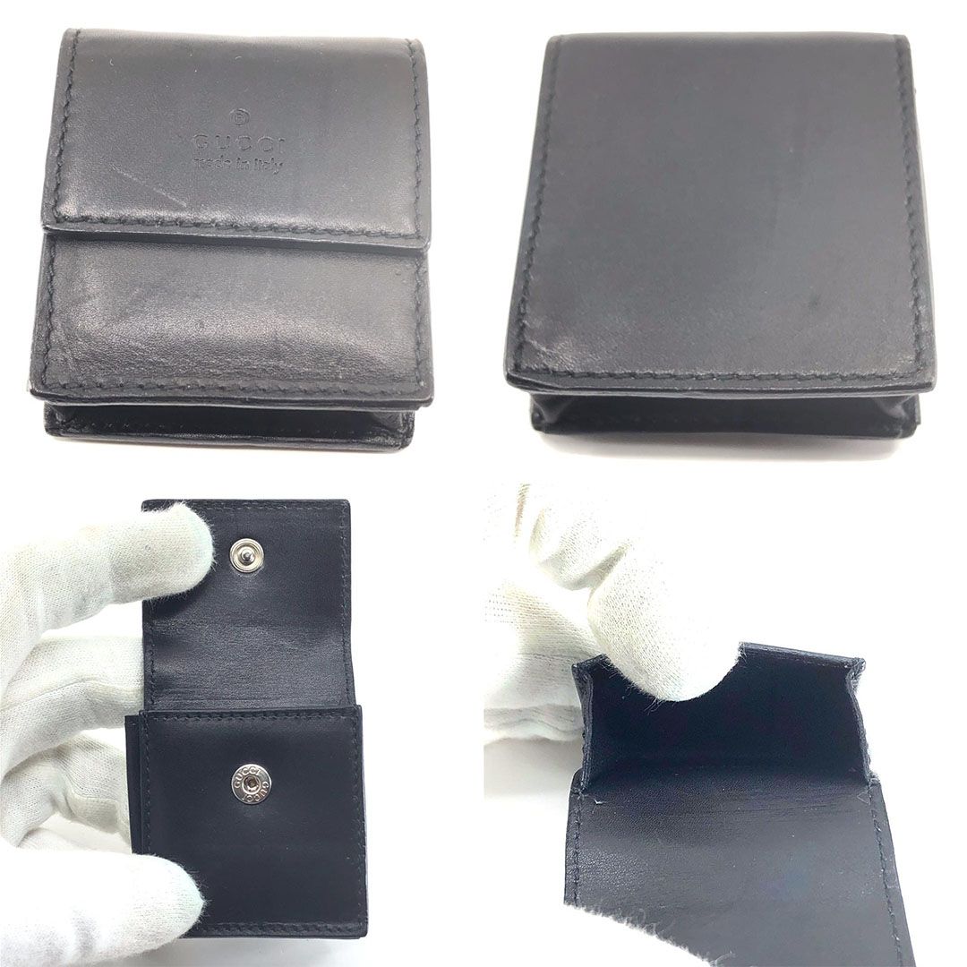 【美品・電池交換済・ケース付】グッチ／トラベルクロック 置き時計 0840／QZ 美品・電池交換済・レザーケース付】GUCCI グッチ／トラベルクロック