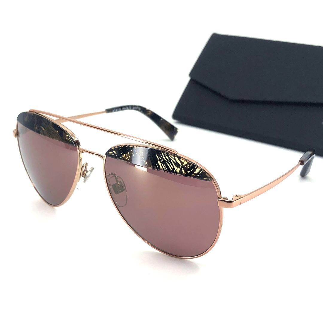 ケース付き alanmikli アランミクリ OLIVER PEOPLES オリバーピープル コラボ サングラス A 04004 メタル ピンクゴールド レッド系ブラウン