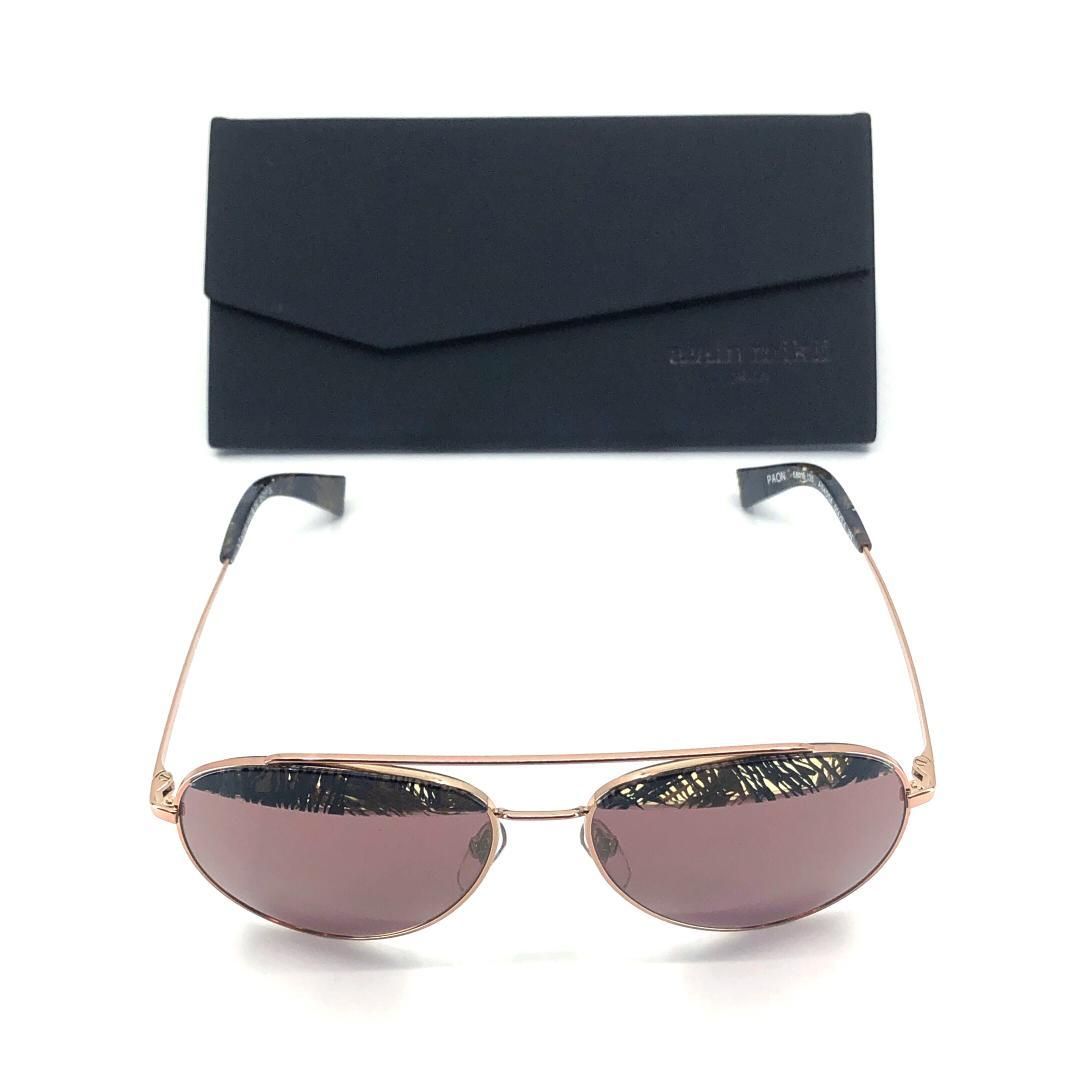 ケース付き alanmikli アランミクリ OLIVER PEOPLES オリバーピープル コラボ サングラス A 04004 メタル ピンクゴールド レッド系ブラウン