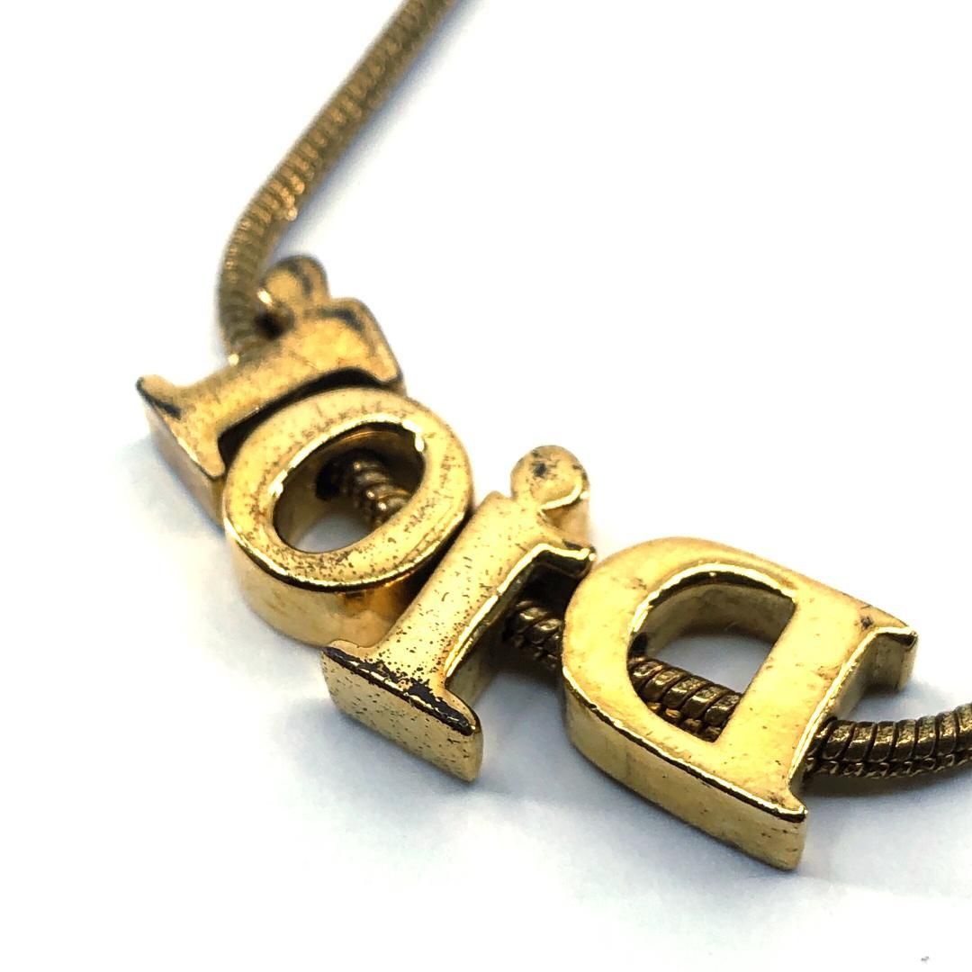 美品】Christian Dior クリスチャンディオール／ロゴ ネックレス／GP