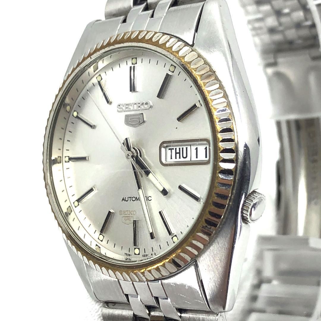 SEIKO セイコー セイコー5 フルーテッドベゼル 7 S 26 3110 自動巻き ステンレス シルバー