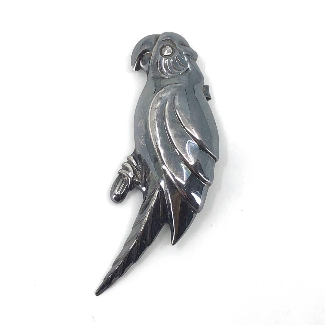 売り切り品 オウム ブローチ ペンダントトップ SV925 シルバー