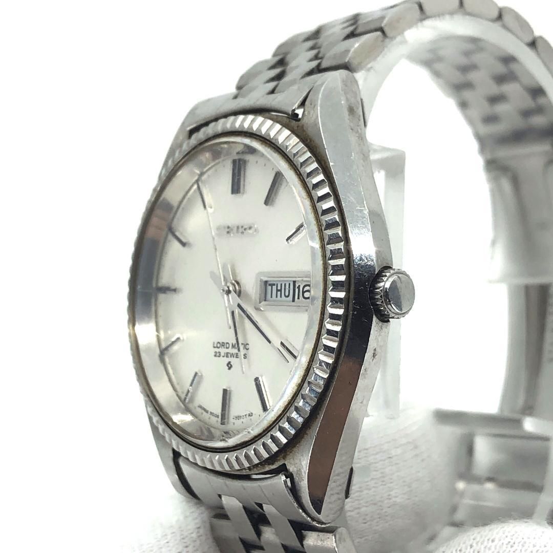 SEIKO セイコー ロードマチック LM フルーテッドベゼル 5606 7080 自動巻き ステンレス シルバー ホワイト