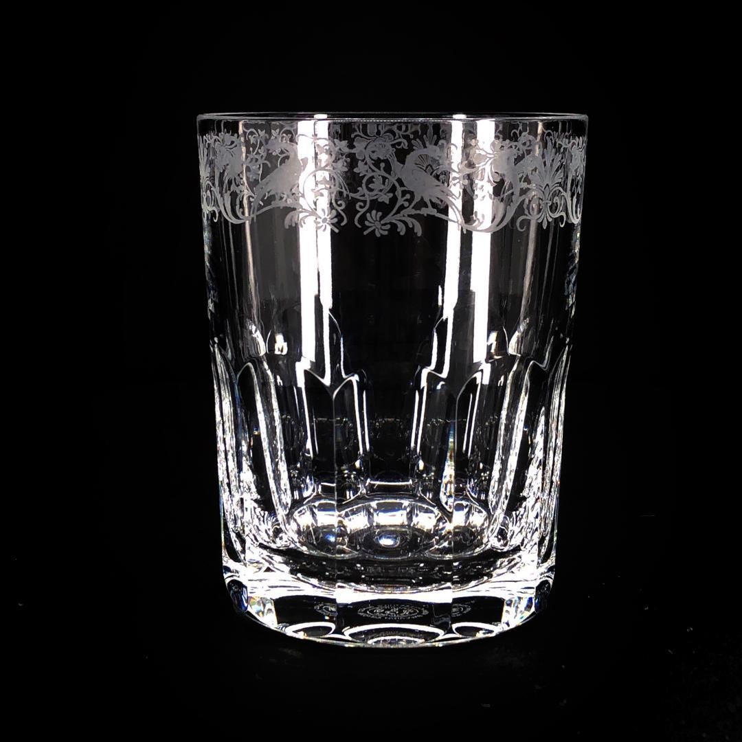 希少・美品】Baccarat バカラ／キリンコレクターズ 鳥草花柄 ロック