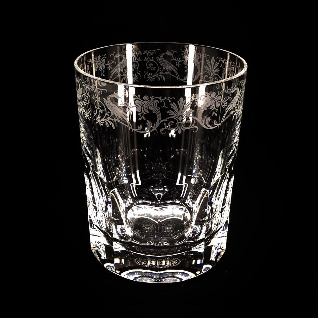 Baccarat バカラ キリンコレクターズ 鳥草花柄 ロックグラス クリスタルグラス クリア BC529