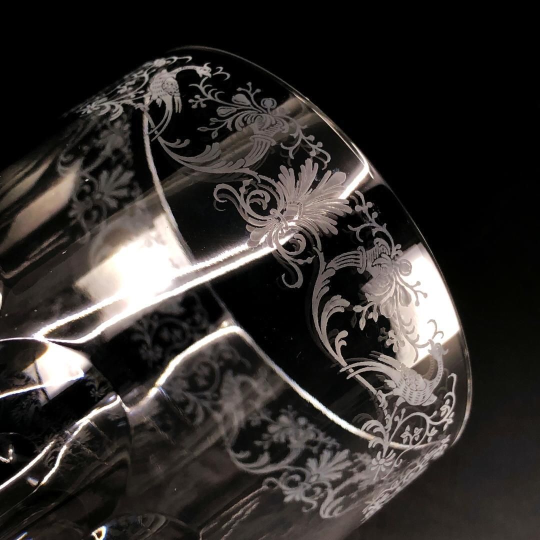 Baccarat バカラ キリンコレクターズ 鳥草花柄 ロックグラス クリスタルグラス クリア BC 529