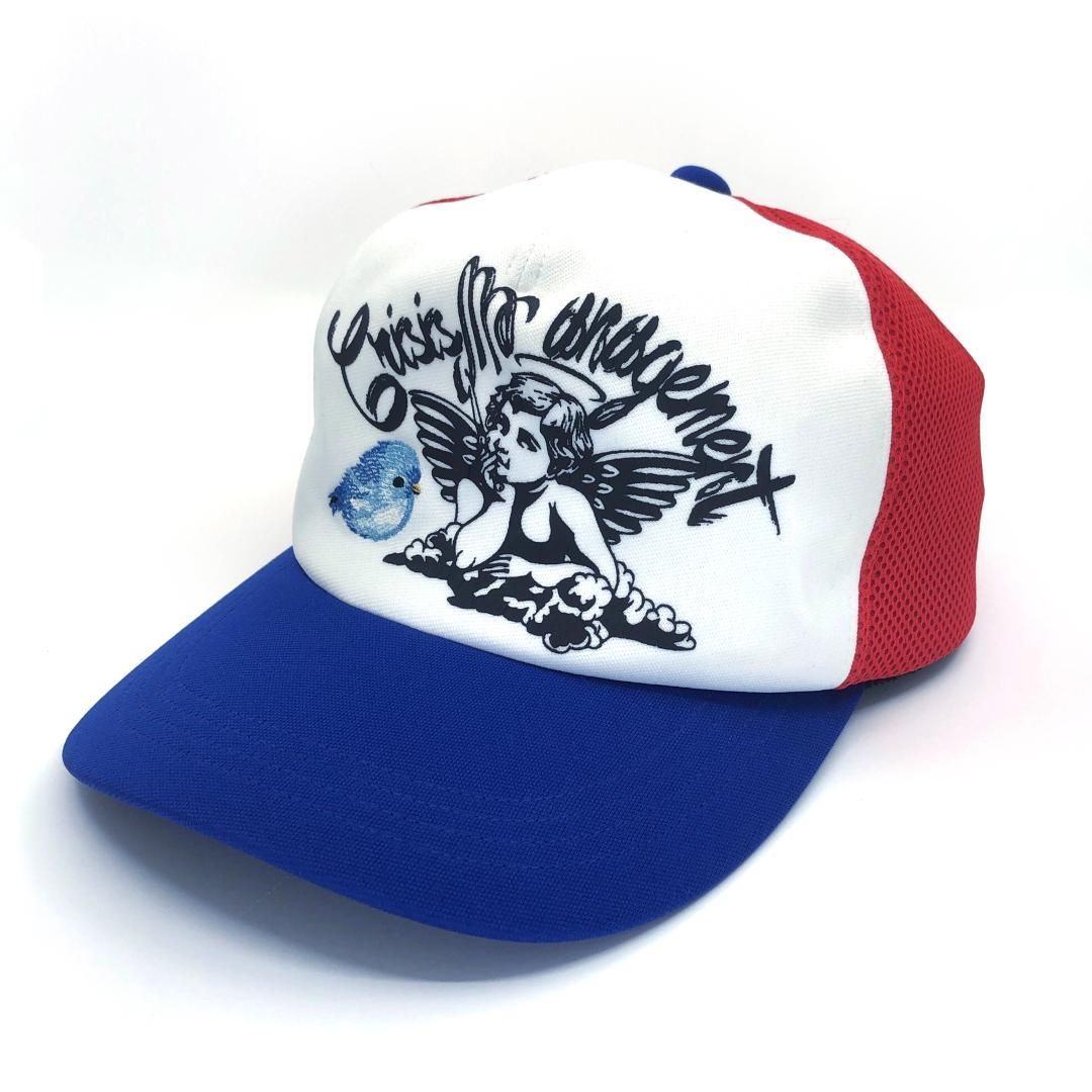 beauty beast ビューティービースト キラーエンジェル トラッカーキャップ F Y2K ポリエステル ブルー ホワイト レッド