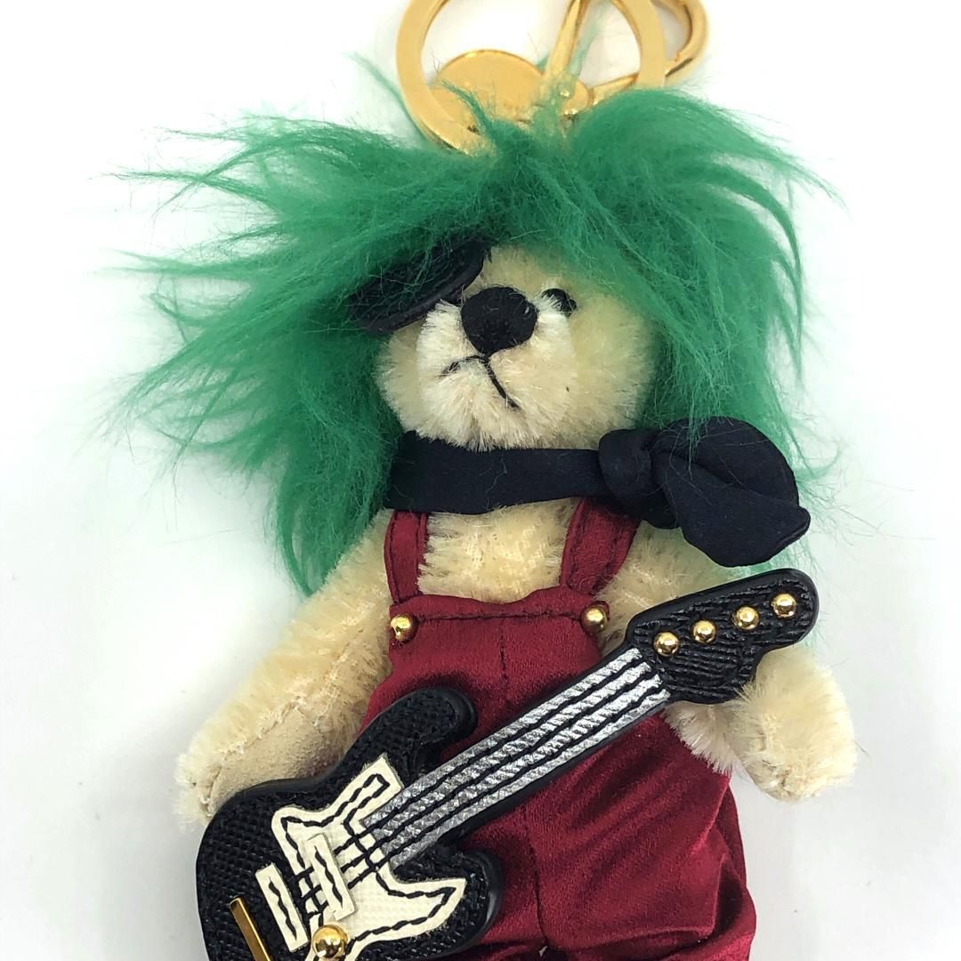 PRADA プラダ ベア&ギター キーホルダー キーチェーン クマ ウール レザー ポリエステル マルチ