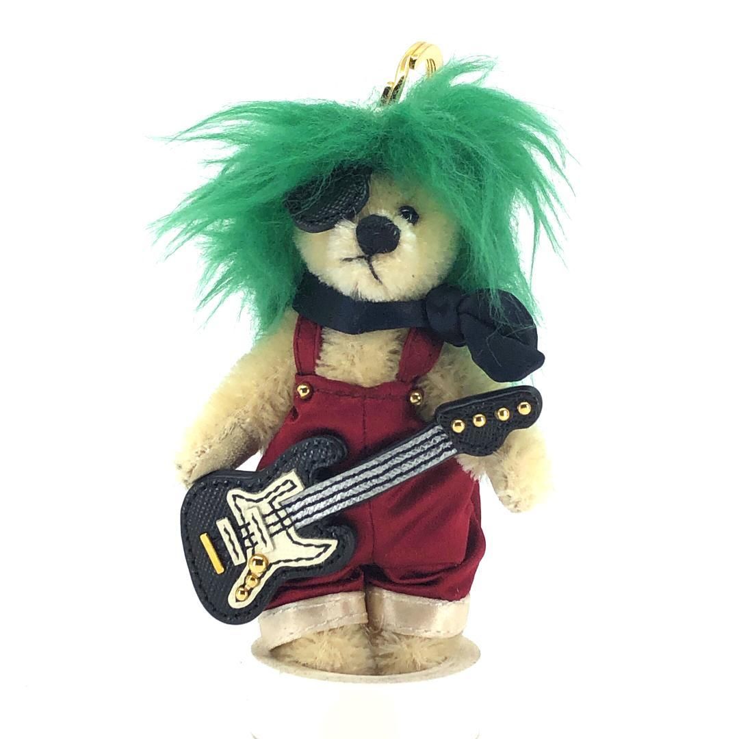 PRADA プラダ ベア&ギター キーホルダー キーチェーン クマ ウール レザー ポリエステル マルチ