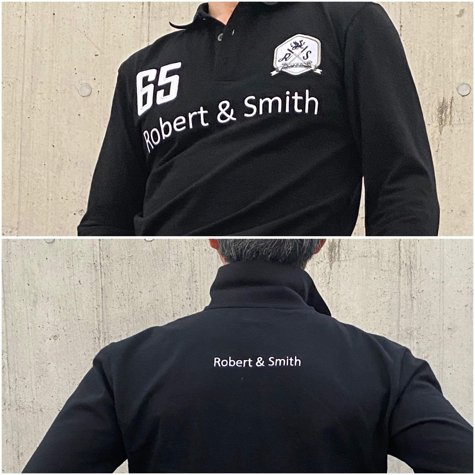  刺繍仕上げ コットン ゴルフウエア 長袖 ゴルフポロ メンズ ポロシャツ Robert-Smith その他 ゴルフ