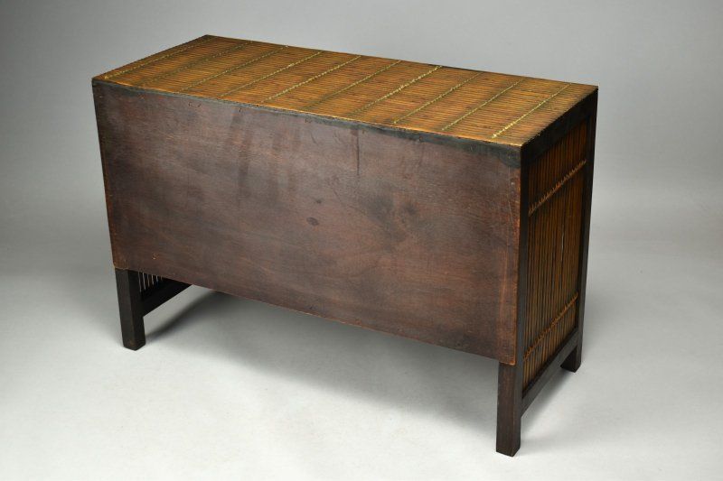 蔵A5404 古美術 竹組飾り台 明治期