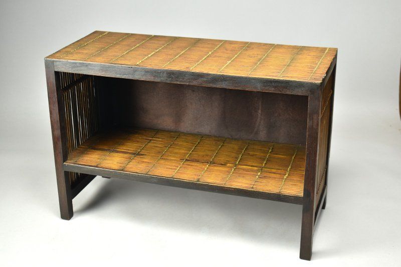 蔵A5404 古美術 竹組飾り台 明治期