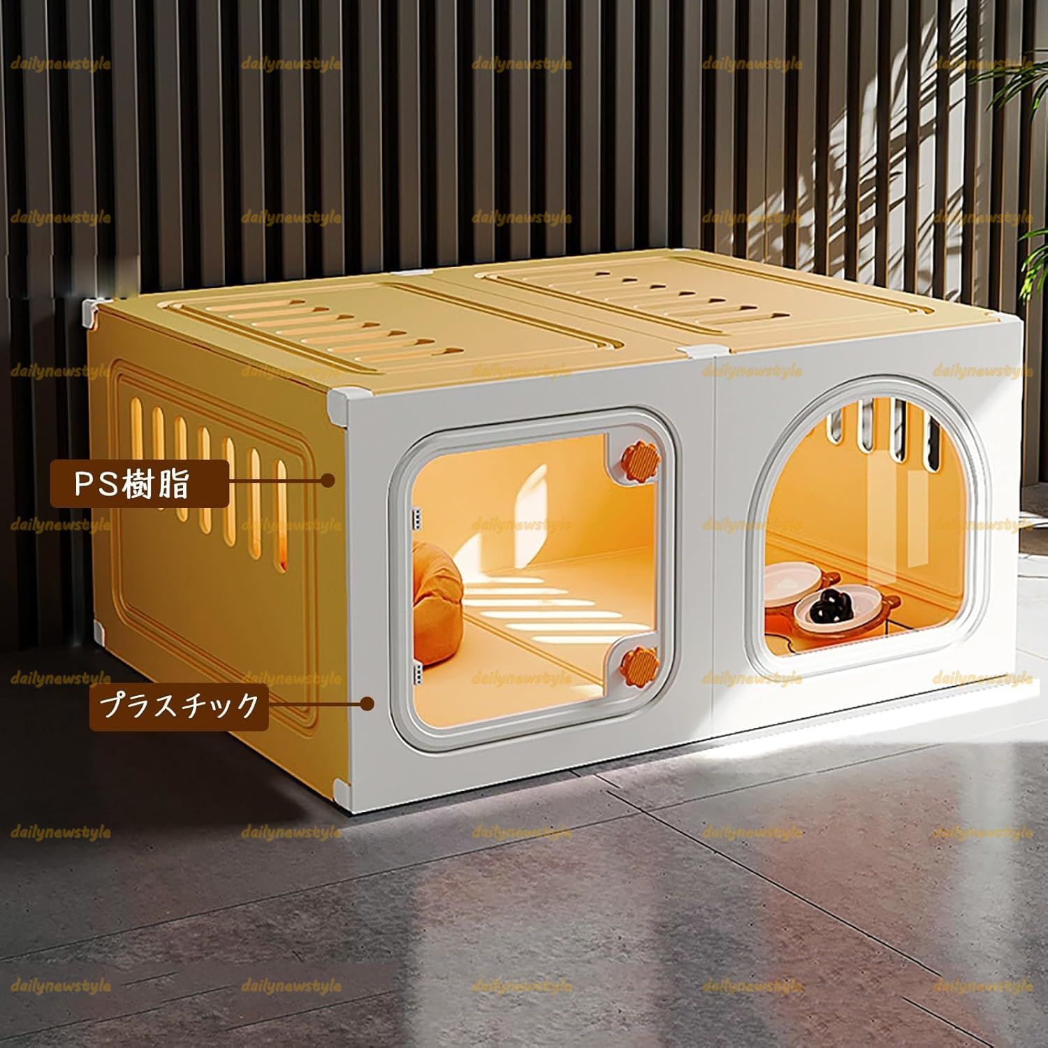 猫用ケージ三面に通気性があり組み立てと掃除が簡単で屋内および屋外のシーンでの使用に適しています