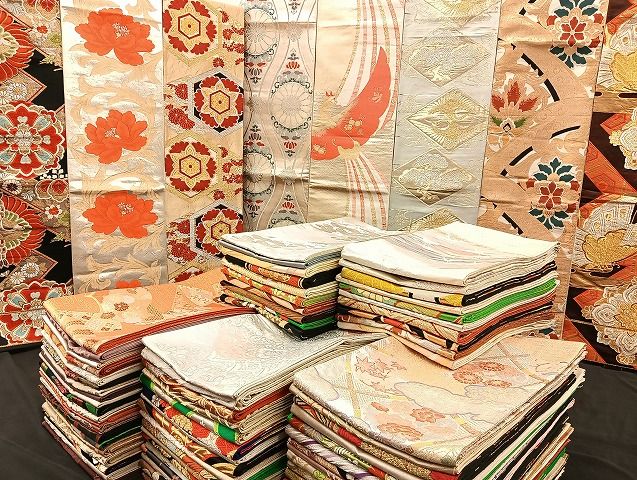 平和屋着物 袋帯 西陣 まとめて100点 鳳凰 向かい鶴 蝶 更紗 花柄 宝相華 佐賀錦 金銀糸 など 着用 多数 あり 全て正絹 mmm 080