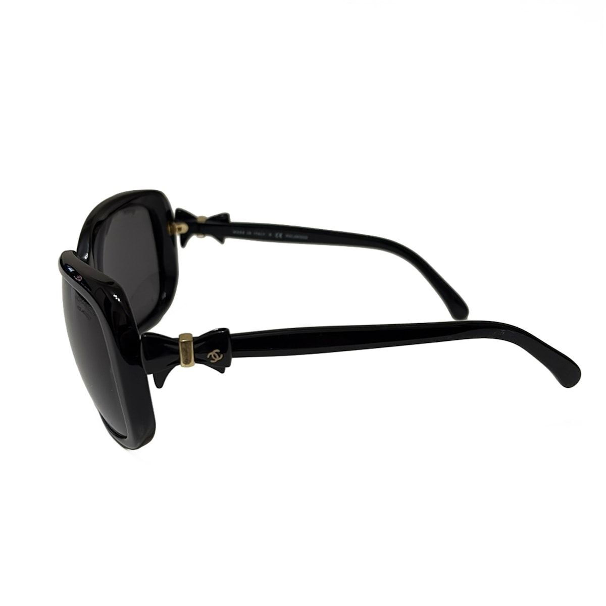 CHANEL シャネル サングラス - 5171 黒×ゴールド リボン ココマーク 偏光レンズ MERCADOAVALIA_COM_BR