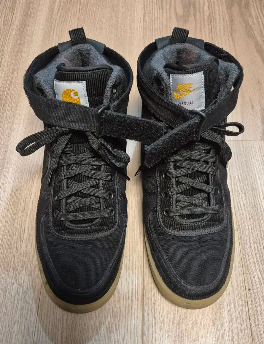 ナイキ x カーハート WIP バンダル ハイ シュプリーム ブラック 270