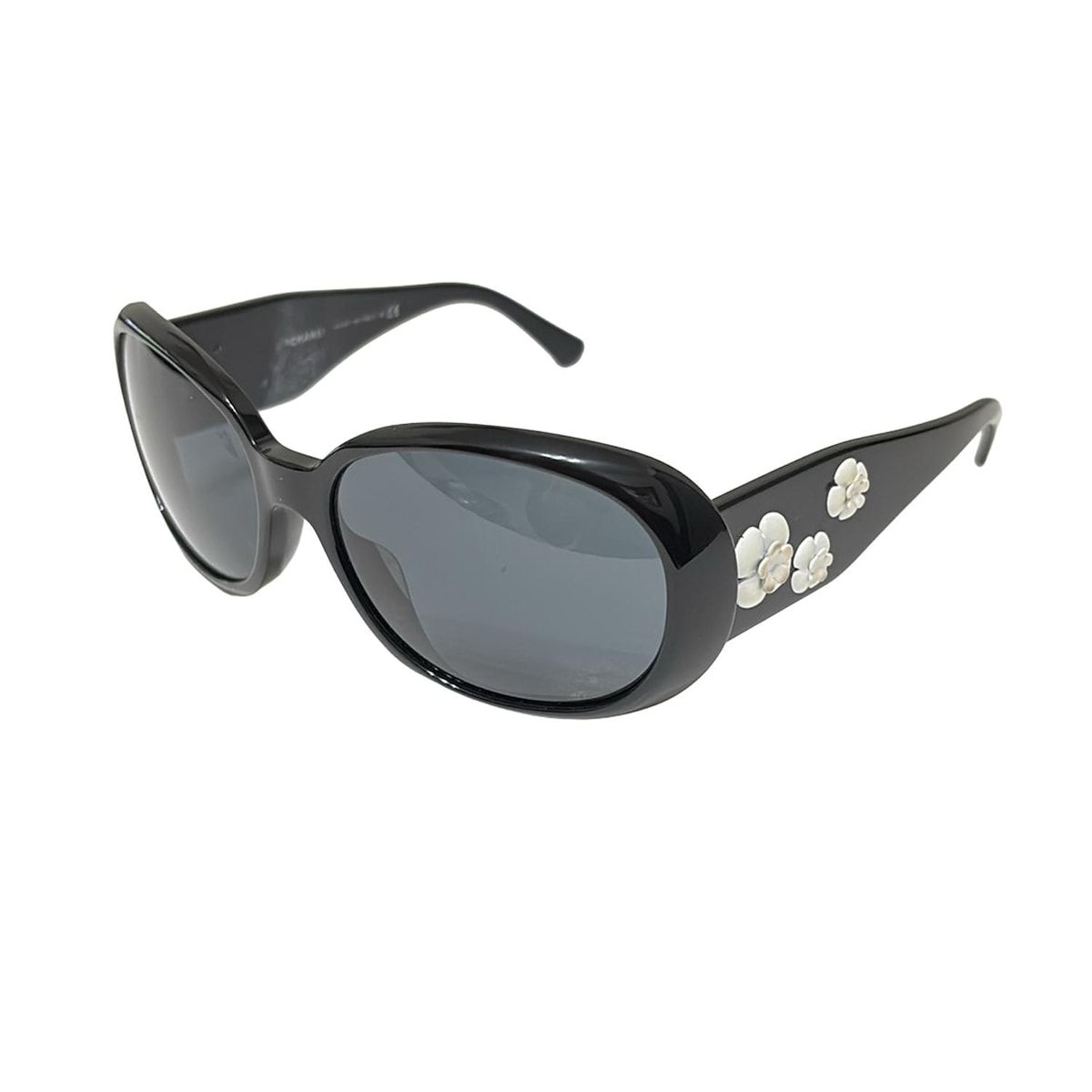 CHANEL シャネル サングラス 5113 A 黒 白 カメリア ココマーク