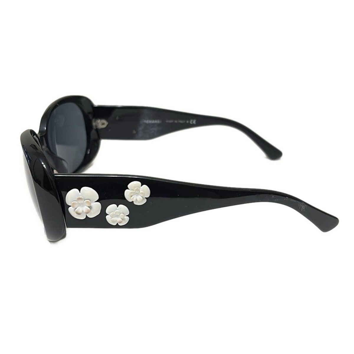 CHANEL シャネル サングラス - 5113-A 黒×白 カメリア ココマーク