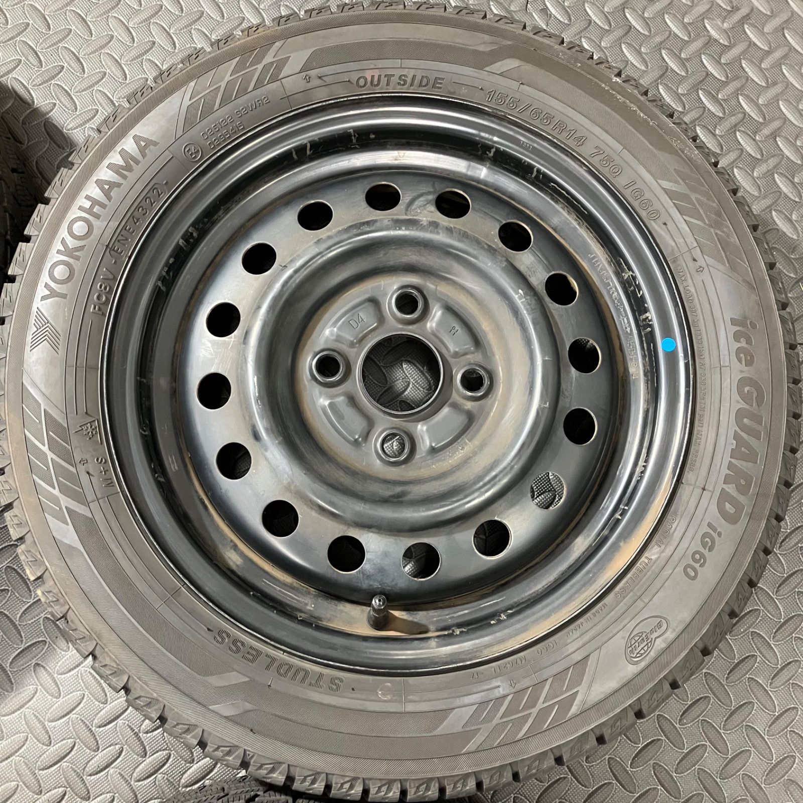 22年製 155 65 R 14 ヨコハマ アイスガードiG 60 ダイハツ タント ムーヴ ミラ コンテ スタッドレスタイヤ 1151 E