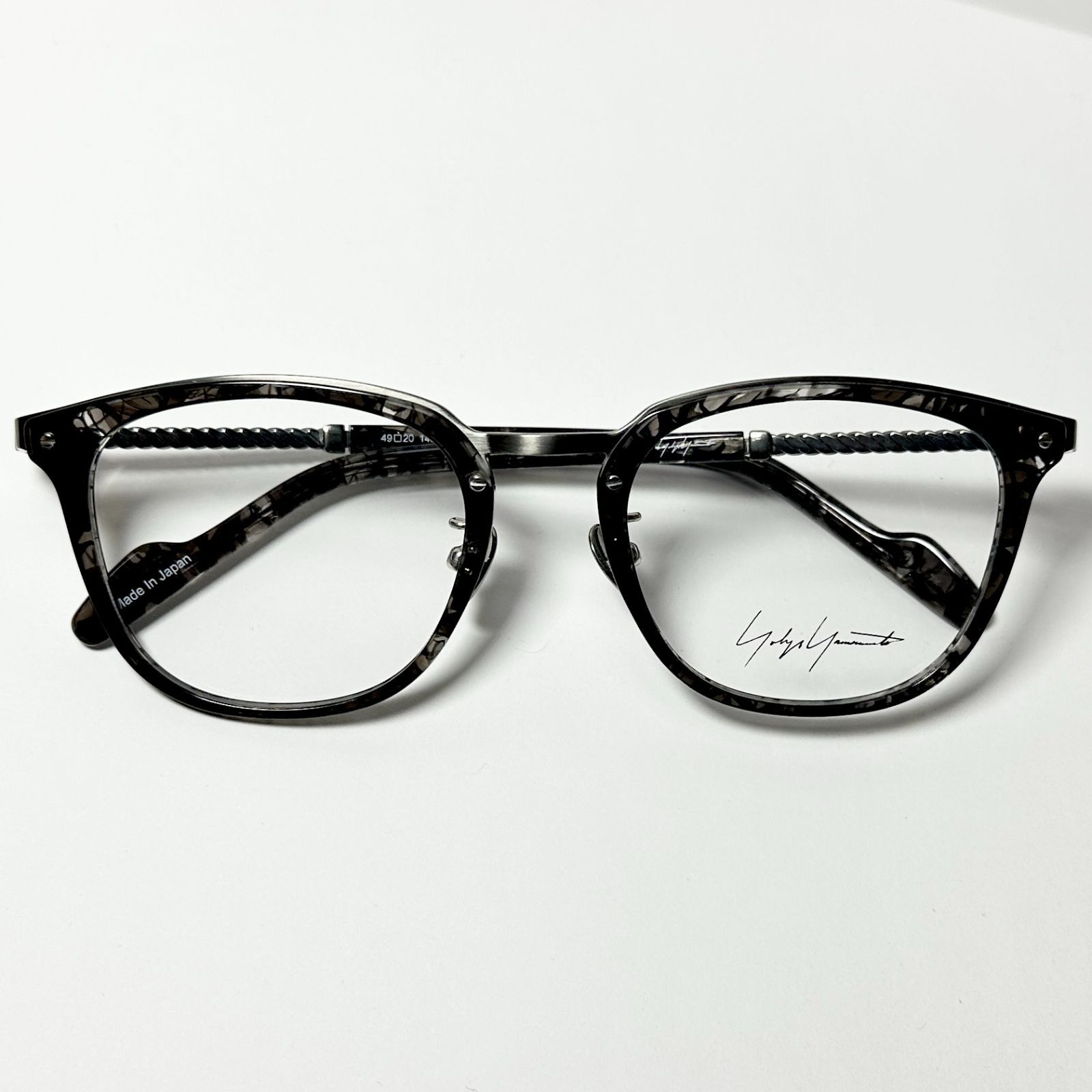 Yohji Yamamoto ヨウジヤマモト YY19-0031 313 メガネ 純正ケース付き ダブルブリッジ ツーブリッジ Y3