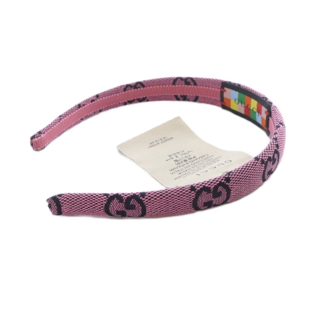 グッチ GUCCI GG柄 カチューシャ ピンク 656507