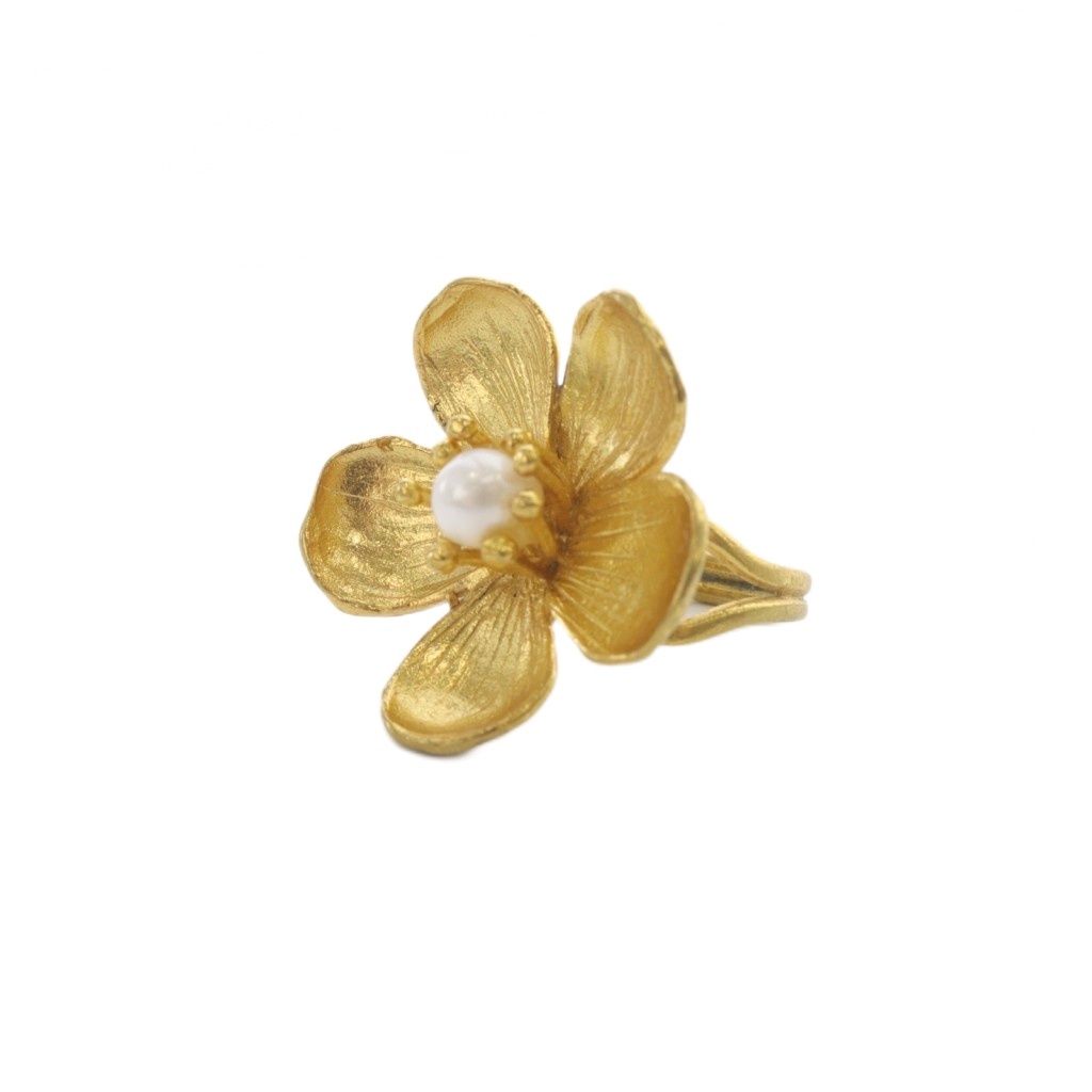 カジャビジュー KAJA BIJOUX フラワーリング 2個セット 15号 12号 ゴールド色 FORTGASGNV_COM_BR