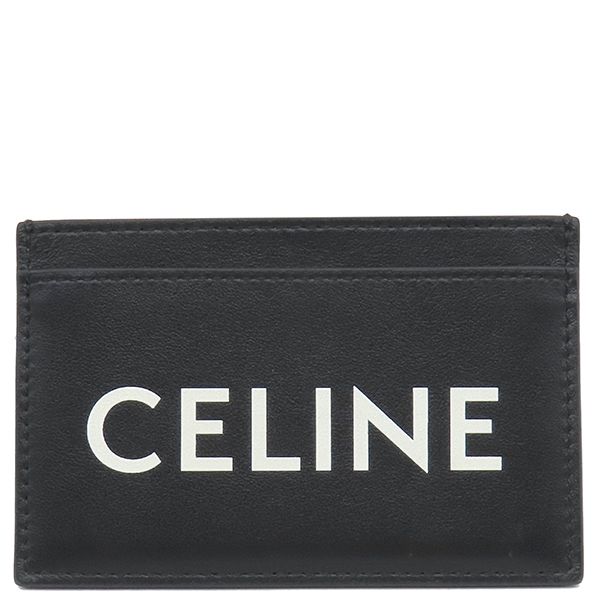 セリーヌ CELINE カードケース ロゴ カードホルダー レザー ブラック 黒 10B703DMF