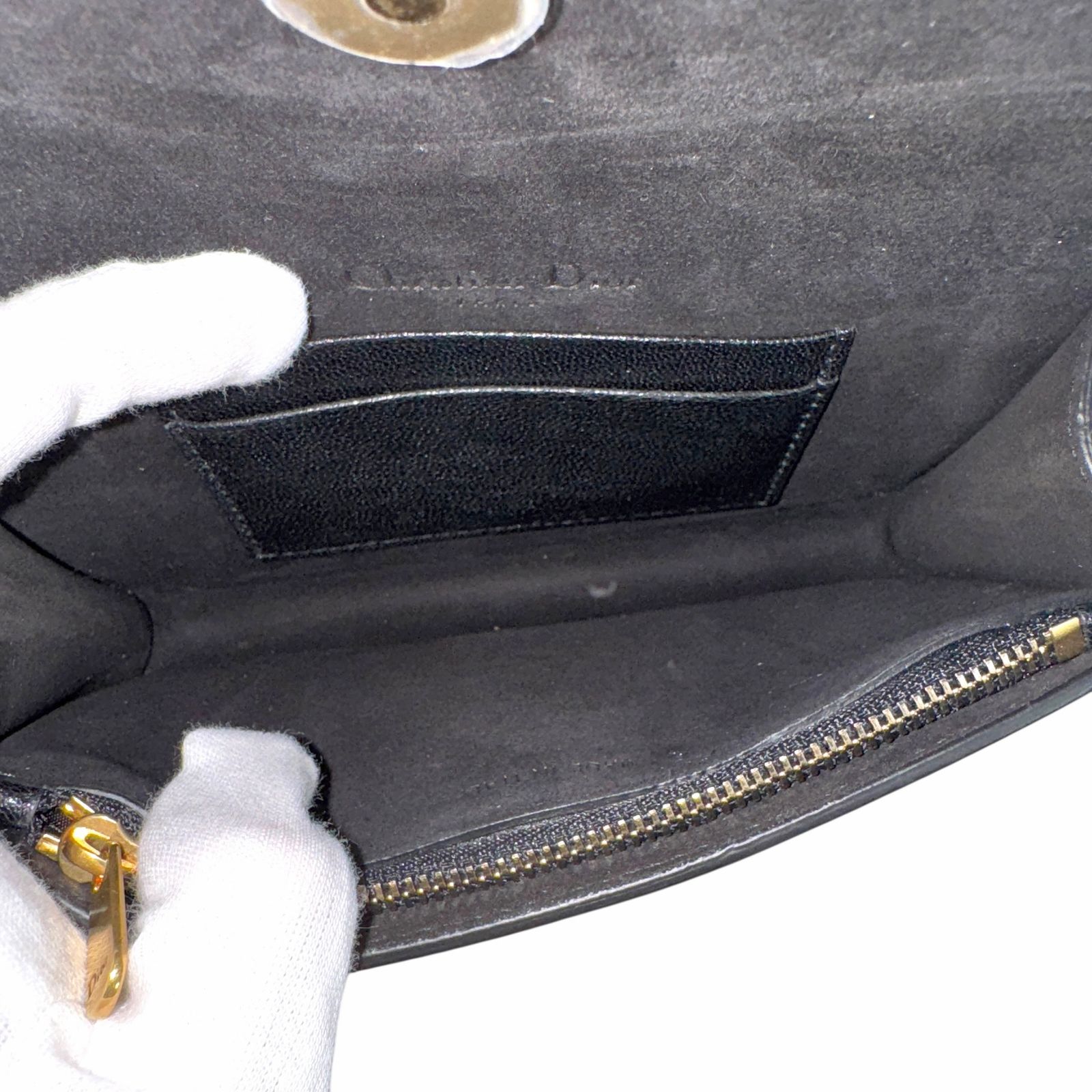 ディオール ウエストポーチ サドル レザー ブラック系 J0571 DECORATOM_COM_BR