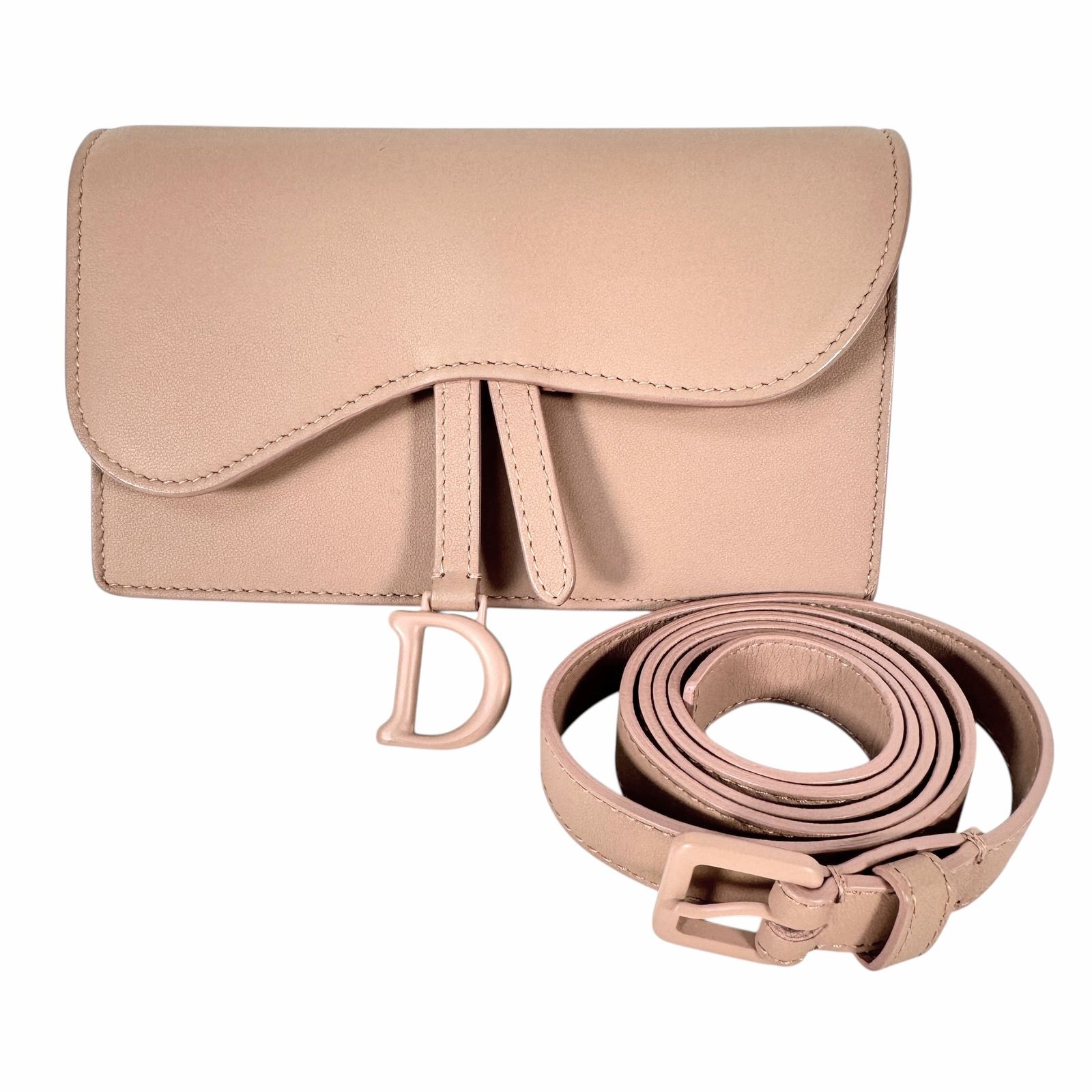 ディオール ウエストポーチ ボディーバッグ サドル ピンク系 J 0572