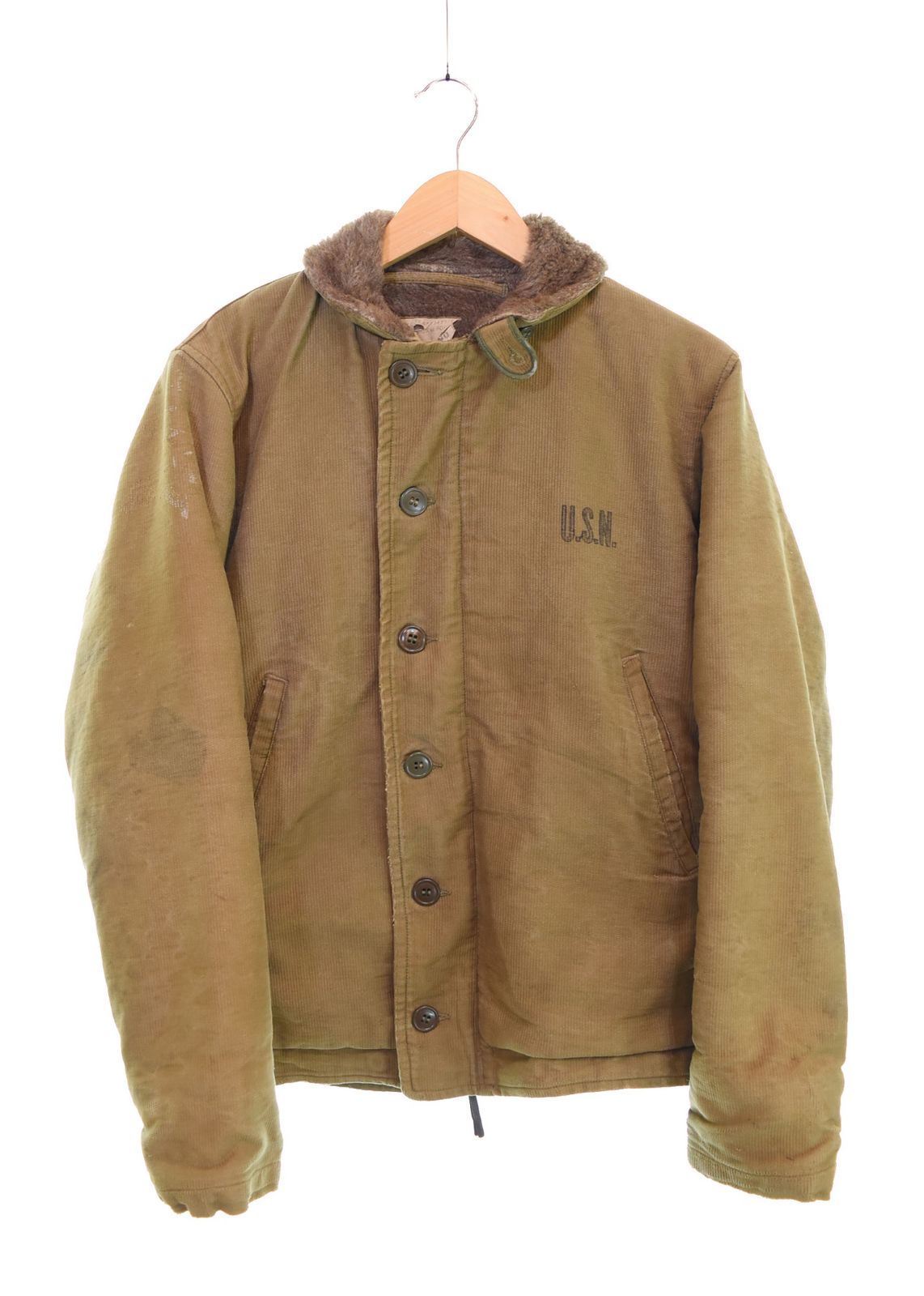 ヴィンテージ Vintage 40s USNAVY N-1 DECK JACKET 40 s アメリ海軍 デッキジャケット 実物 36 ジャケット カーキ 103MT-3303