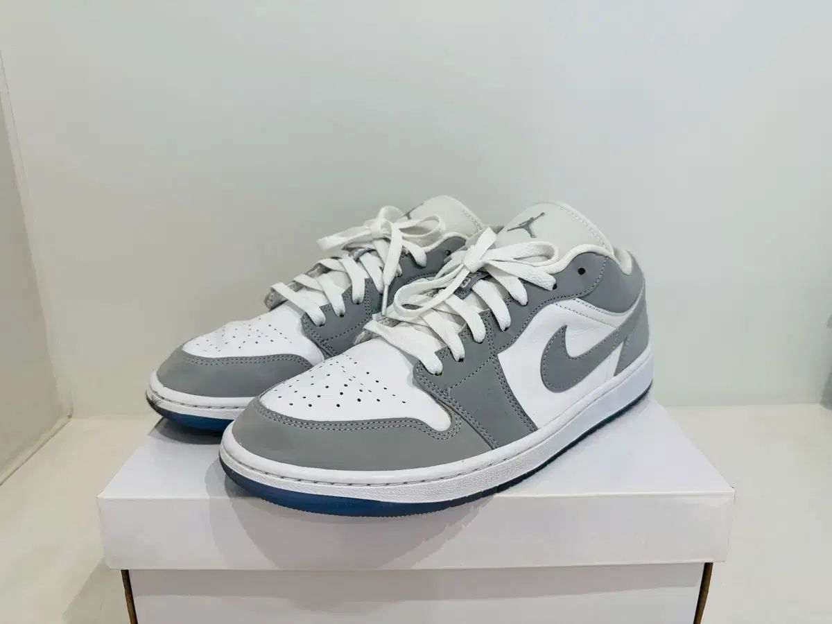 W285 ジョーダン 1 ロー 白 ウルフ グレー