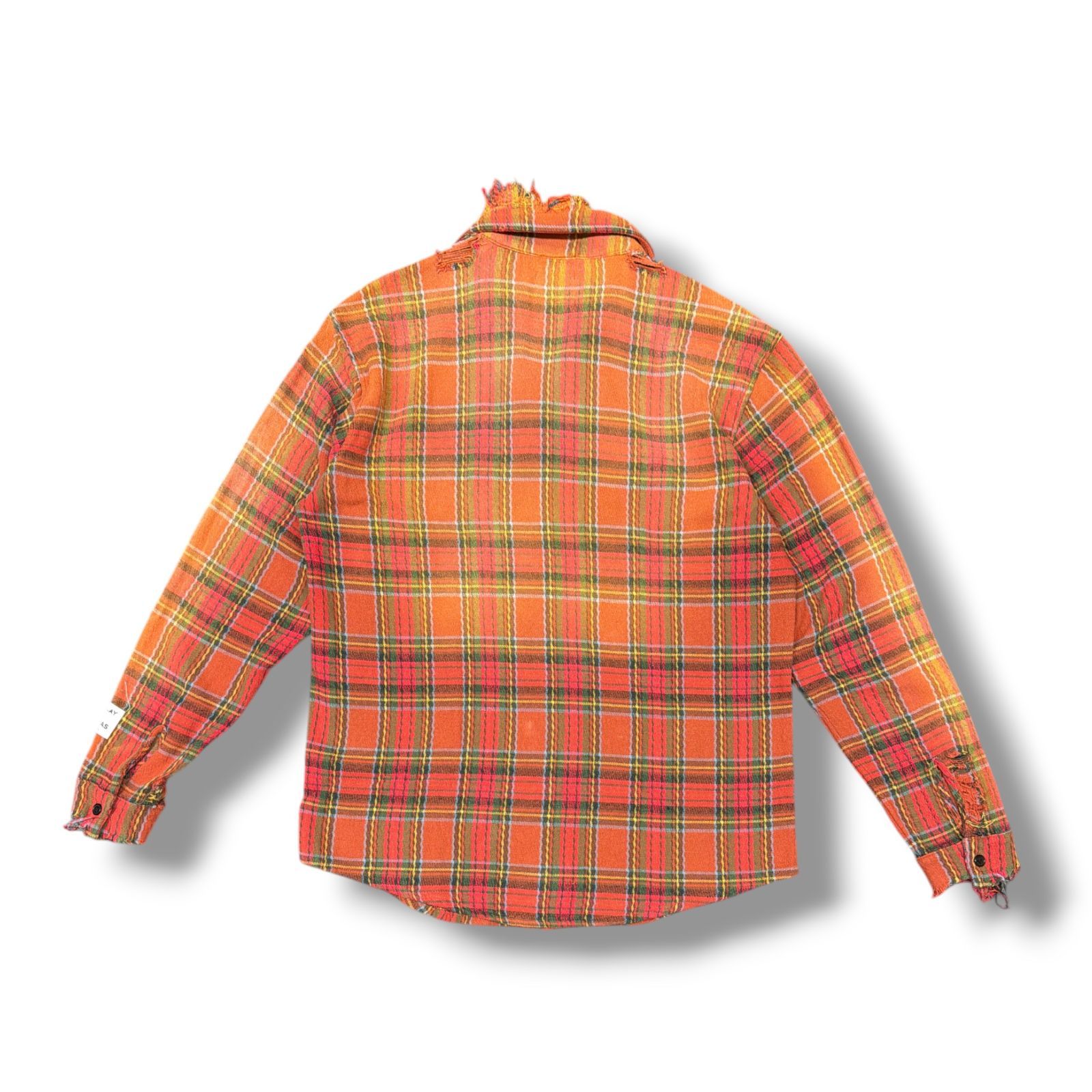 参考上代132000円 GALLERY DEPT. Collection 11.0 MARLEY FLANNEL マーリーフランネルシャツ オープン 開襟 長袖シャツ ギャラリーデプト レッド系 M 2128M5