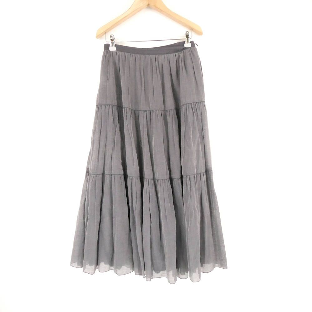 FOXEY BOUTIQUE フォクシー 42558 SKIRT TRIFLE スカート 38 シルクコットン フ ギャザー レディース AU3446A20