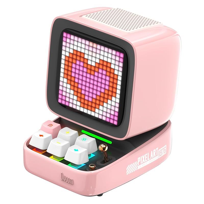 可愛すぎぎぎぎぎぎ Divoom Ditoo Pro スピーカー Bluetooth 15W 重低音強化 PC用 ピクセルアート DSP24bit キーボード RGBライト アプリ ワイヤレス 最大12時間持ち USB-C接続 TFカード ピア