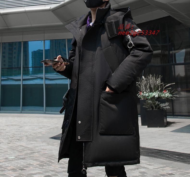 高密度ポリエステルを使用したダウンコート 手袋収納できるビッグポケット 取り外せるフード付き ミリタユニセックス 防寒ウエア nee2g253347