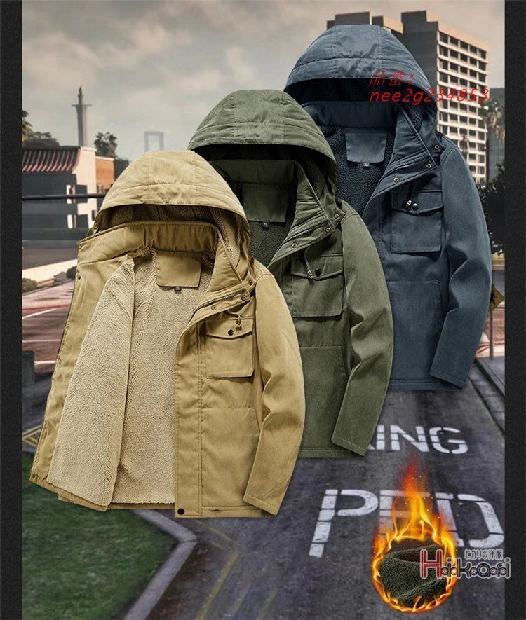 中綿ジャケット メンズ 裏ボアジャケット ミリタリージャケット 中綿コート ブルゾン アウトドア 秋冬 防寒 裏起毛 nee2g234853 KANDAIZUMI_COM