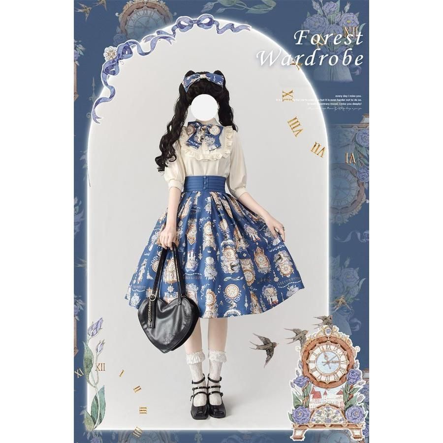 期間限定割引40%！ ロリータ スカート 花柄 ジャンパースカート シャツ追加可 トップス ミモレ丈 ジャンスカ レディース フ スカート レトロ風 ゴスロリ 上品 耐久性がある