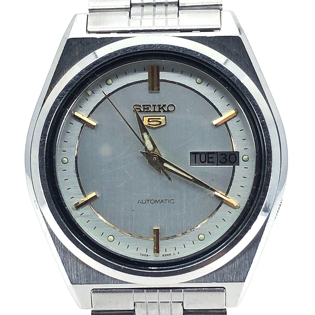 SEIKO セイコー セイコー 5 7009-876A 自動巻き ゴールドインデックス ステンレス シルバー ゴールド
