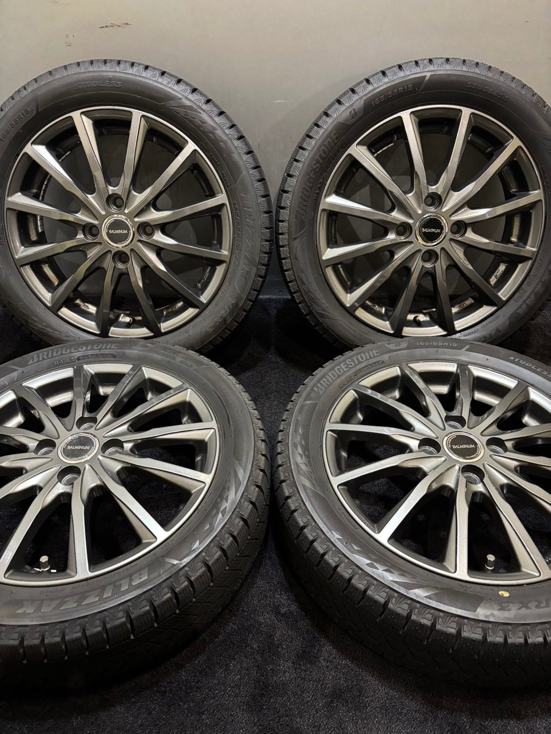 165 55 R 15 VRX 3 22年製 15インチ 4 5 J 48 100 H スタッドレス 4本 N BOX スペーシア タント 南1 K 525