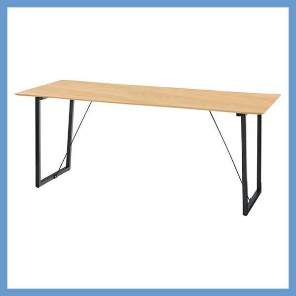 天然木化粧繊維板のダイニングテーブル 約W180×D80×H73cm No.96 オーク