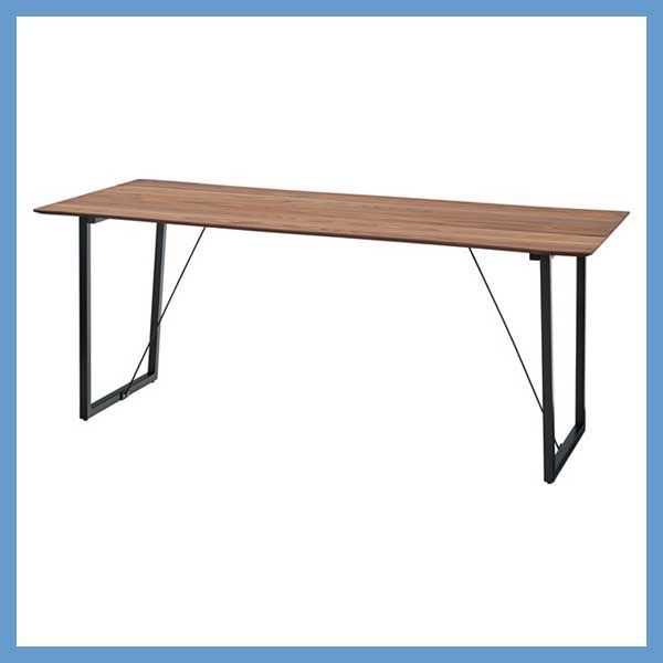 天然木化粧繊維板のダイニングテーブル 約W180×D80×H73cm No.96 ウォルナット