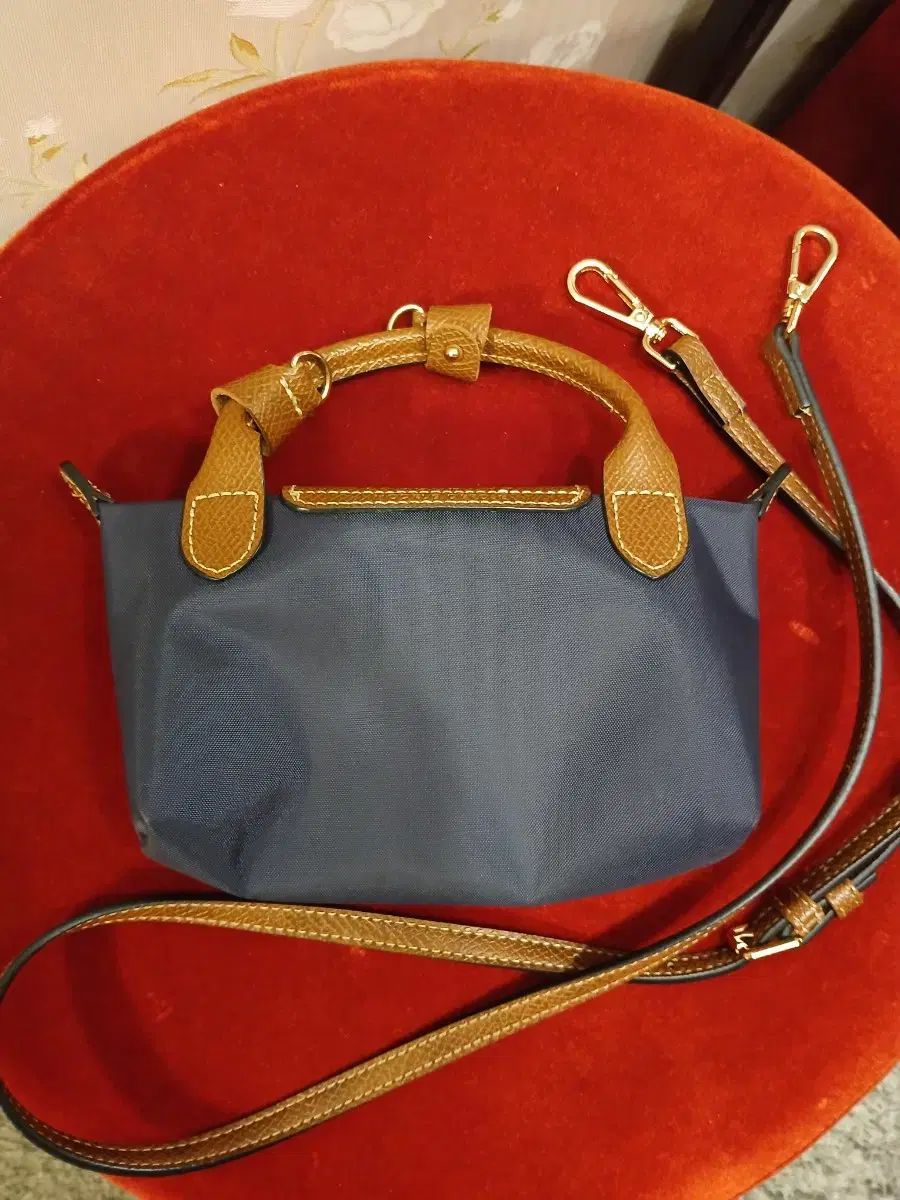 ロンシャン ル プリアージュ ミニ オリジナル ハンドル ポーチ ネイビー