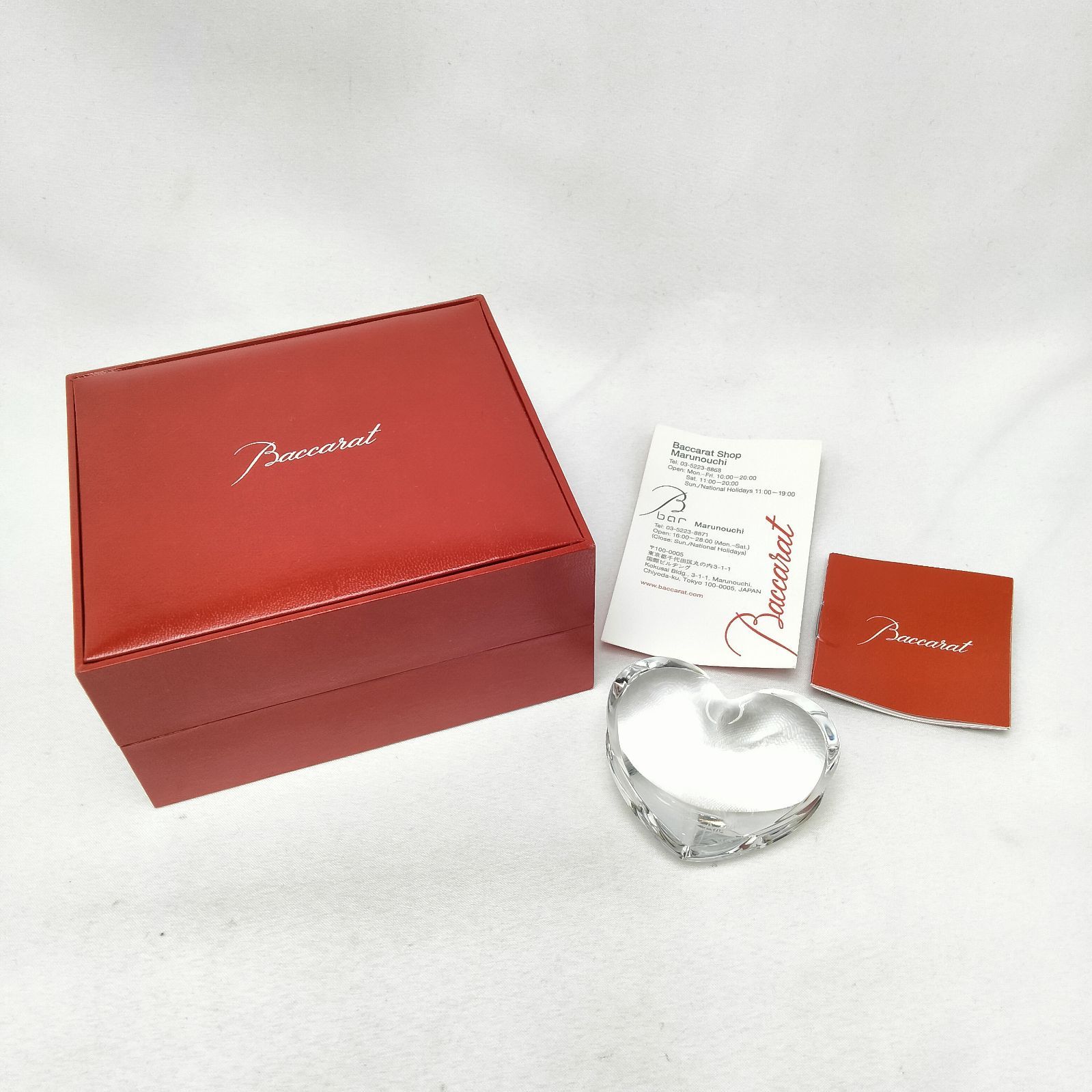 ✨️BACCARAT✨️バカラ ハートクリスタル ペーパーウェイト 重石