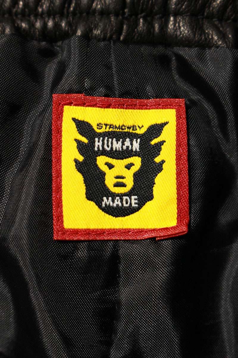 ヒューマンメイド サイドラインレザートラックロングパンツ
