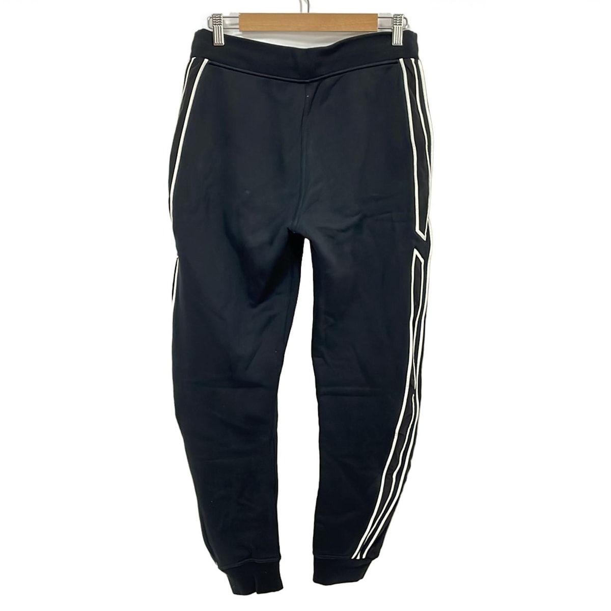 HERMES エルメス パンツ サイズS メンズ - ダークネイビー×黒×白 フルレングス 裏起毛