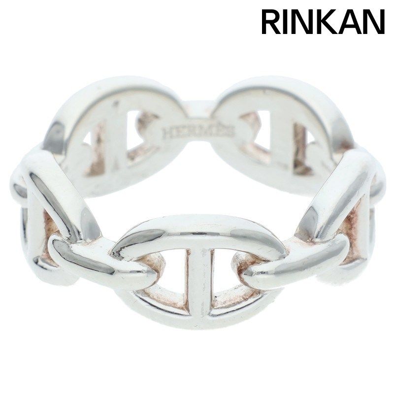 エルメス Chaine d Ancre Enchainee PM シェーヌダンクルアンシェネPMシルバーリング メンズ 53 13号