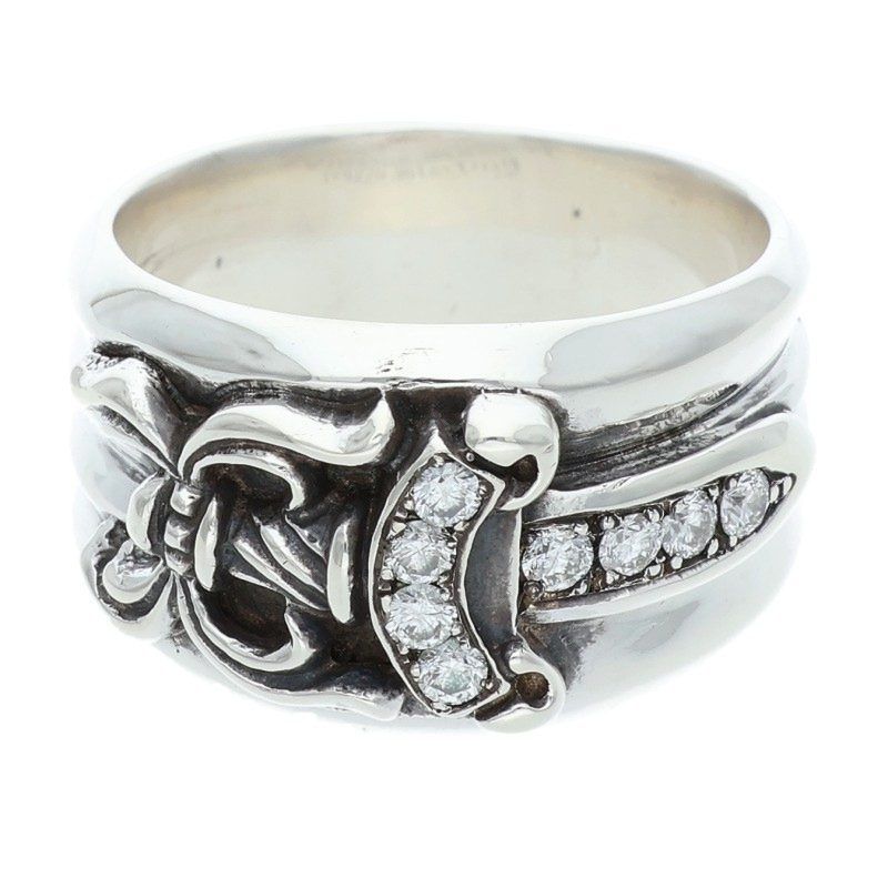 クロムハーツ DAGGER P DMND ダガー アフターPAVEダイヤ シルバーリングリング メンズ 20号