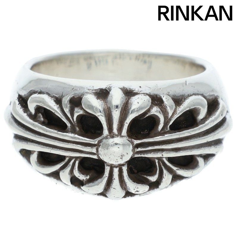 クロムハーツ FLRL CRS フローラルクロス シルバーリング メンズ 21号