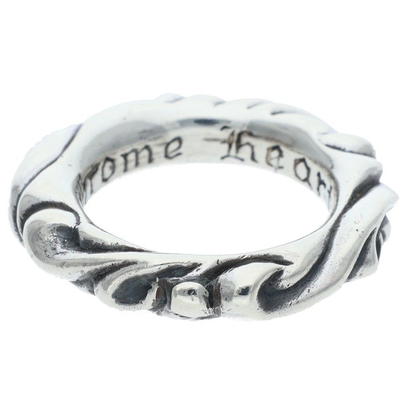 クロムハーツ SCRL BAND スクロールバンド シルバーリング メンズ 6.5号